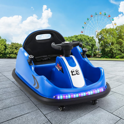 Rigo Kids Ride On Car Bumper Kart 6V Electric Toys Cars Remote Control Blue - Cosy Abode