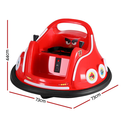 Kids Ride On Car Bumper Electric Toys Cars Light Remote Angry Birds Stickers Red - Cosy Abode
