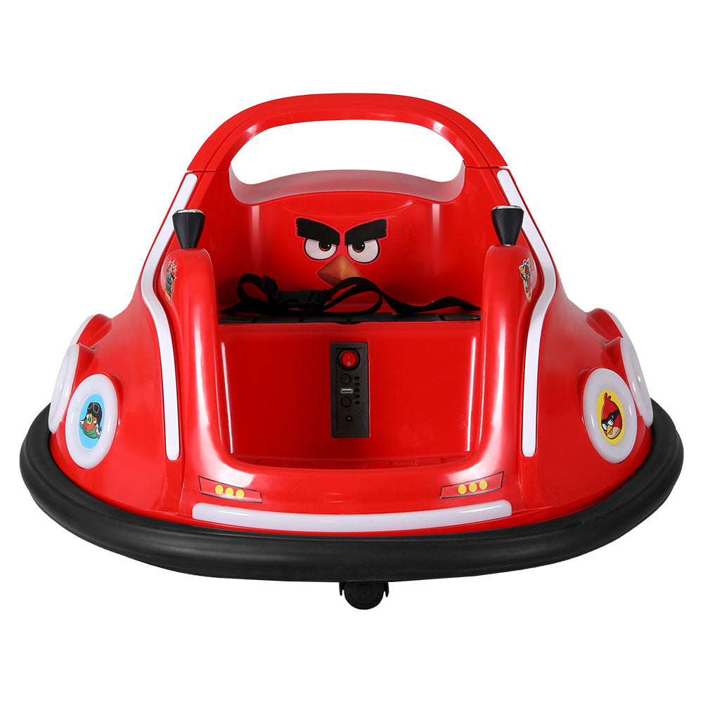 Kids Ride On Car Bumper Electric Toys Cars Light Remote Angry Birds Stickers Red - Cosy Abode