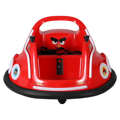 Kids Ride On Car Bumper Electric Toys Cars Light Remote Angry Birds Stickers Red - Cosy Abode