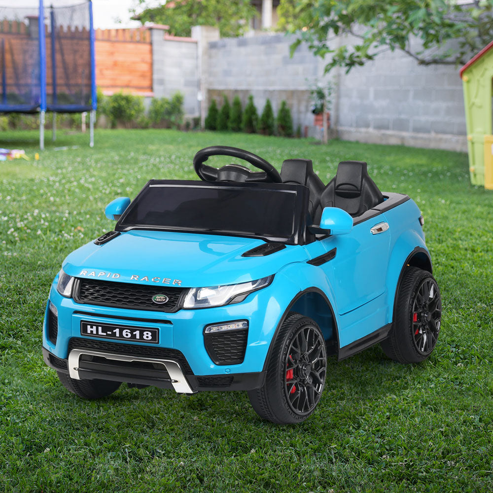 Rigo Kids Electric Ride On Car SUV Range Rover-inspired Toy Cars Remote 12V Blue - Cosy Abode