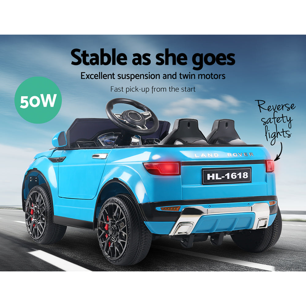 Rigo Kids Electric Ride On Car SUV Range Rover-inspired Toy Cars Remote 12V Blue - Cosy Abode