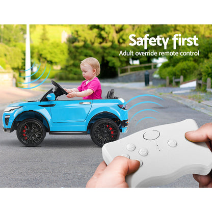 Rigo Kids Electric Ride On Car SUV Range Rover-inspired Toy Cars Remote 12V Blue - Cosy Abode