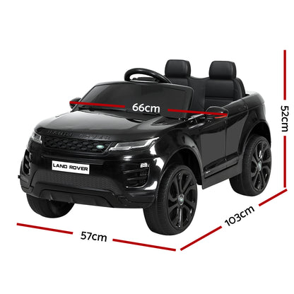 Kids Electric Ride On Car Land Rover Licensed Toy Cars Remote 12V Battery Black - Cosy Abode