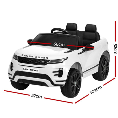 Kids Electric Ride On Car Land Rover Licensed Toy Cars Remote 12V Battery White - Cosy Abode