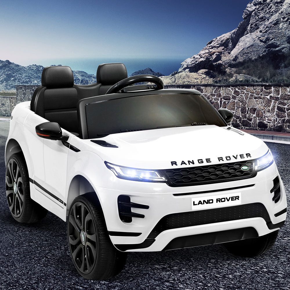Kids Electric Ride On Car Land Rover Licensed Toy Cars Remote 12V Battery White - Cosy Abode