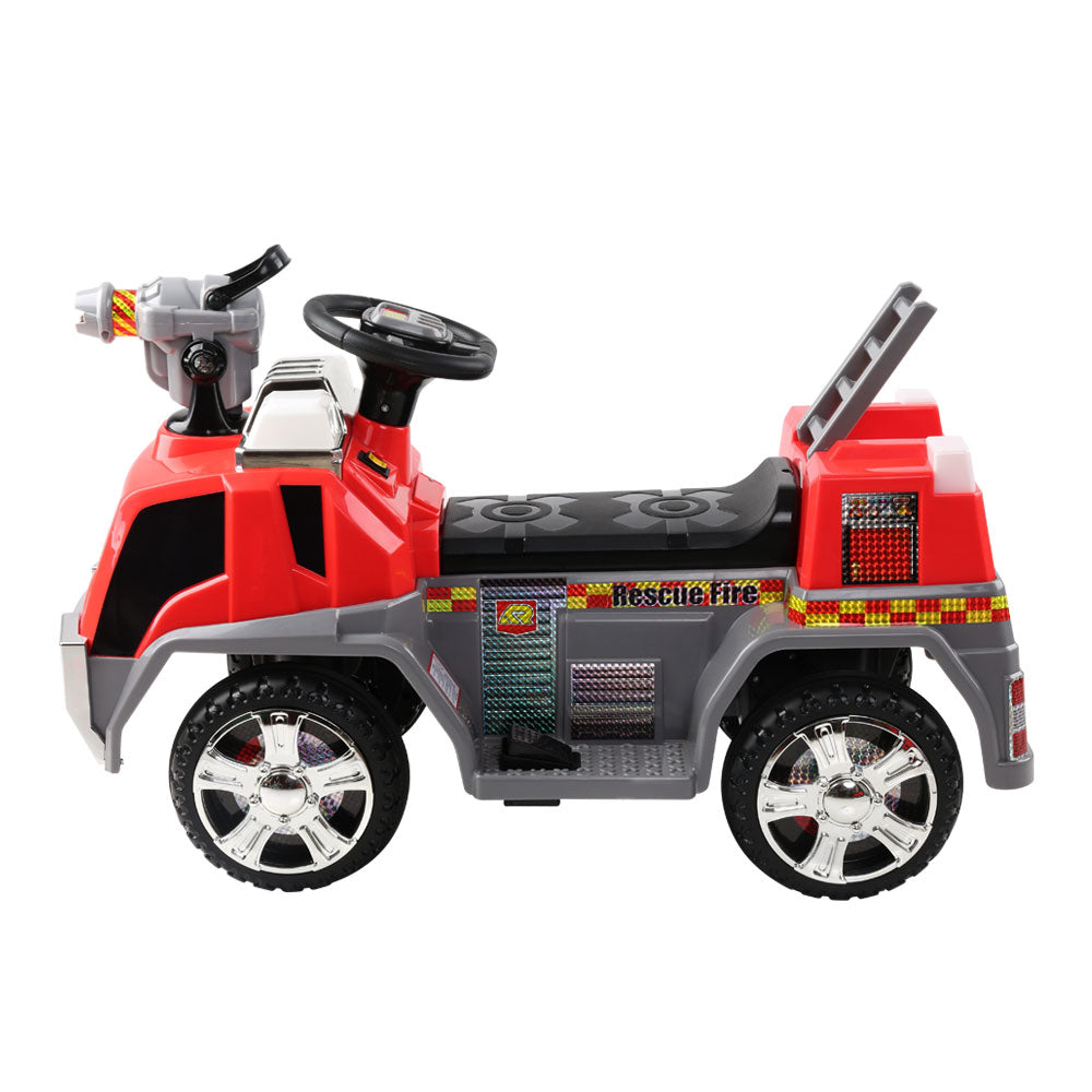 Rigo Kids Electric Ride On Car Fire Engine Fighting Truck Toy Cars 6V Red - Cosy Abode