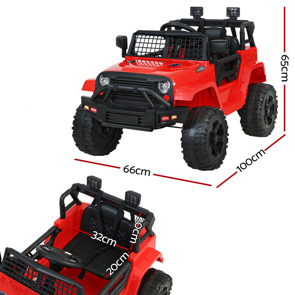 Rigo Kids Electric Ride On Car Jeep Toy Cars Remote 12V Red - Cosy Abode