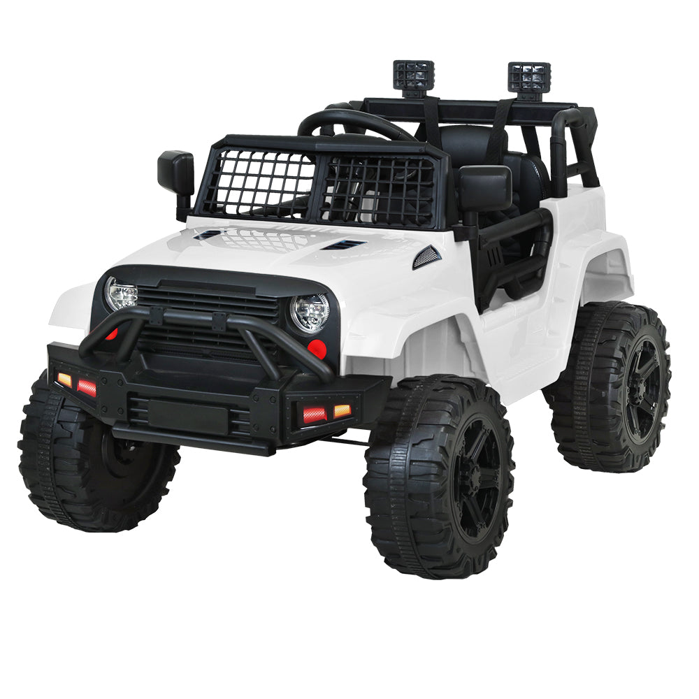 Rigo Kids Electric Ride On Car Jeep Toy Cars Remote 12V White - Cosy Abode
