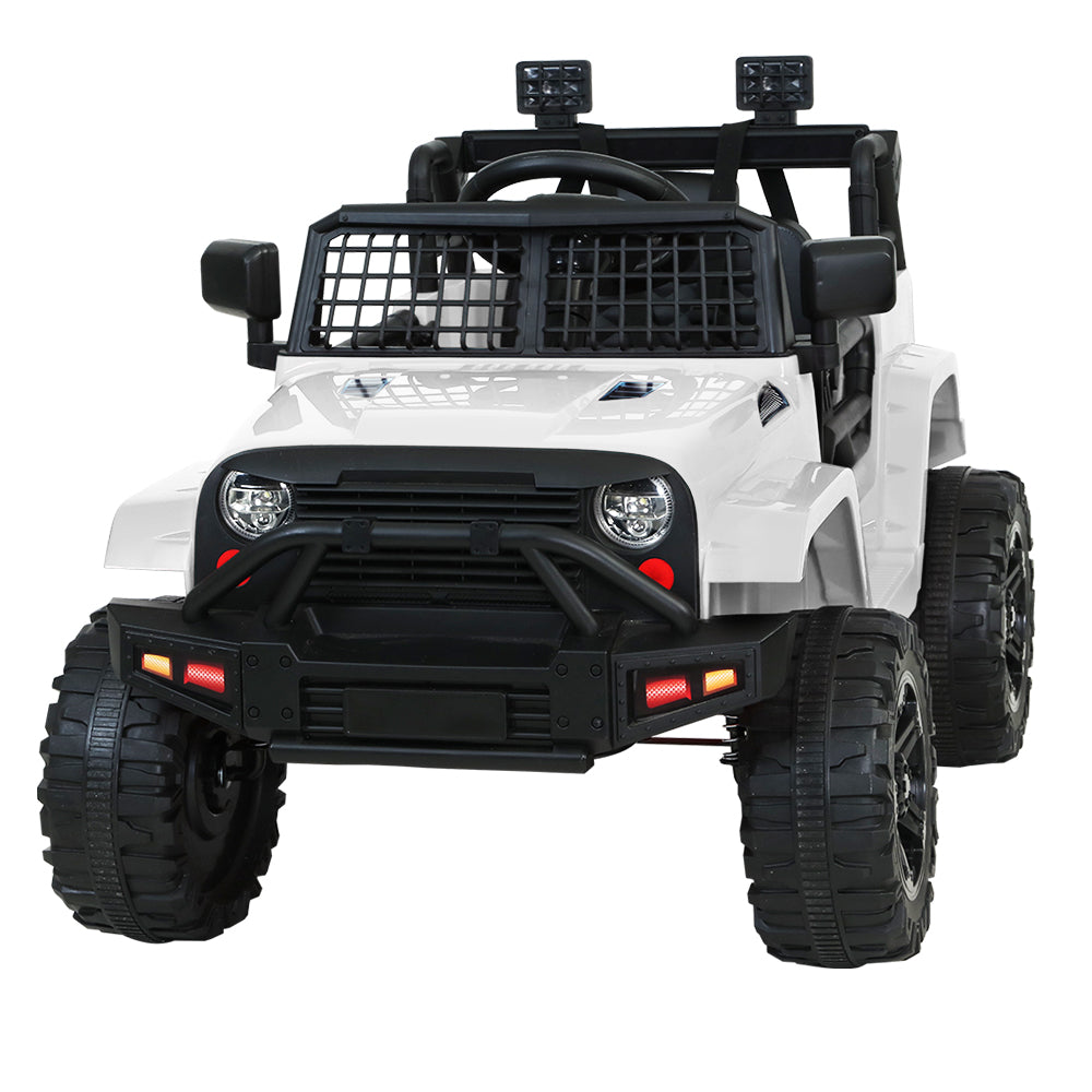 Rigo Kids Electric Ride On Car Jeep Toy Cars Remote 12V White - Cosy Abode