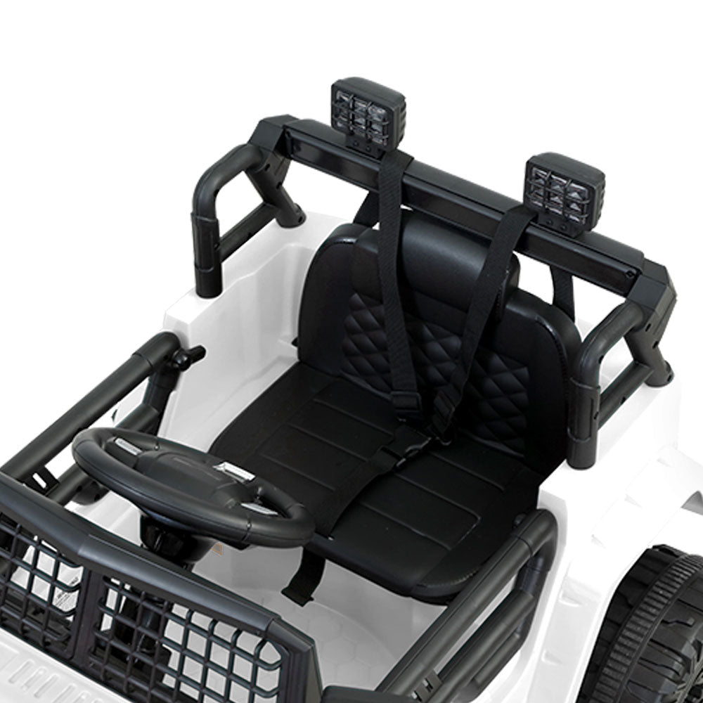 Rigo Kids Electric Ride On Car Jeep Toy Cars Remote 12V White - Cosy Abode