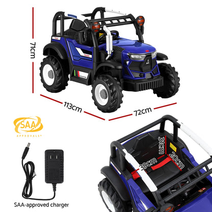 Rigo Kids Electric Ride On Car Off Road Jeep Remote 12V Blue - Cosy Abode