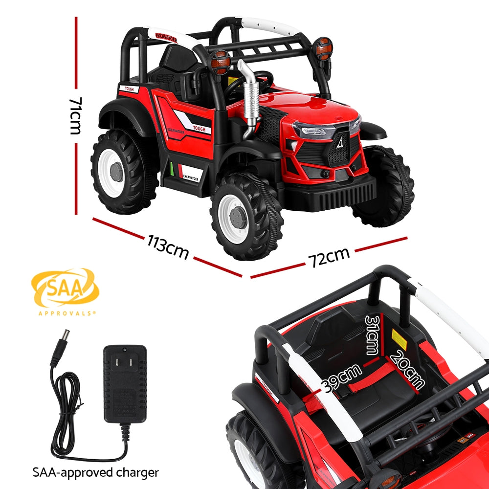 Rigo Kids Electric Ride On Car Off Road Jeep Remote 12V Red - Cosy Abode