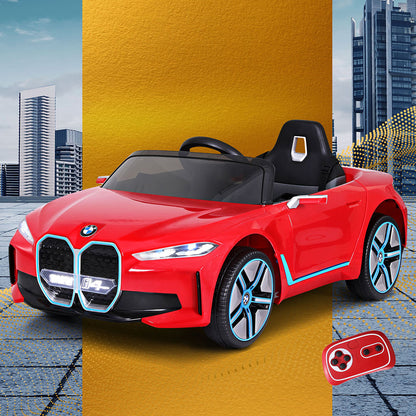 Kids Ride On Car BMW Licensed I4 Sports Remote Control Electric Toys 12V Red - Cosy Abode