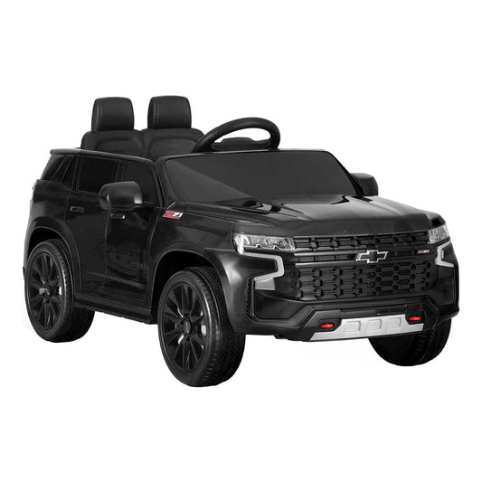 Kids Ride On Car Licensed Chevrolet Tahoe Electric Toys Horn Remote 12V Black - Cosy Abode
