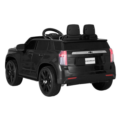 Kids Ride On Car Licensed Chevrolet Tahoe Electric Toys Horn Remote 12V Black - Cosy Abode