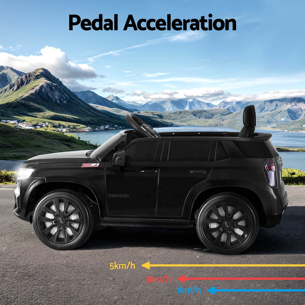 Kids Ride On Car Licensed Chevrolet Tahoe Electric Toys Horn Remote 12V Black - Cosy Abode
