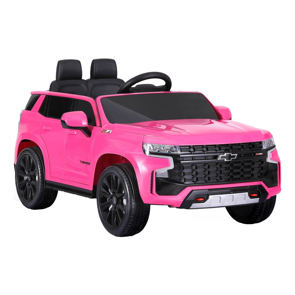 Kids Ride On Car Licensed Chevrolet Tahoe Electric Toys Horn Remote 12V Pink - Cosy Abode