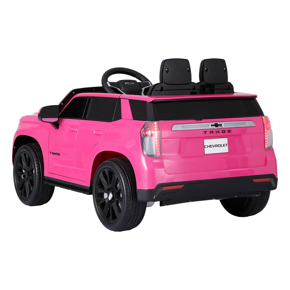 Kids Ride On Car Licensed Chevrolet Tahoe Electric Toys Horn Remote 12V Pink - Cosy Abode