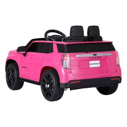 Kids Ride On Car Licensed Chevrolet Tahoe Electric Toys Horn Remote 12V Pink - Cosy Abode