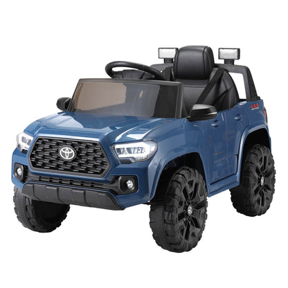 Kids Electric Ride On Car Toyota Tacoma Off Road Jeep Toy Cars Remote 12V Blue - Cosy Abode