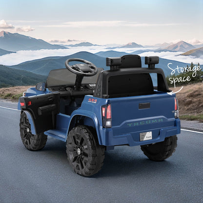 Kids Electric Ride On Car Toyota Tacoma Off Road Jeep Toy Cars Remote 12V Blue - Cosy Abode