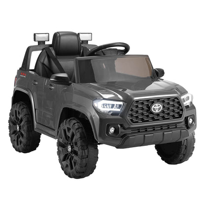 Kids Electric Ride On Car Toyota Tacoma Off Road Jeep Toy Cars Remote 12V Grey - Cosy Abode