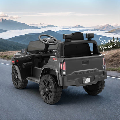 Kids Electric Ride On Car Toyota Tacoma Off Road Jeep Toy Cars Remote 12V Grey - Cosy Abode