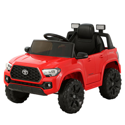 Kids Electric Ride On Car Toyota Tacoma Off Road Jeep Toy Cars Remote 12V Red - Cosy Abode