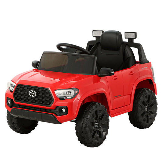 Kids Electric Ride On Car Toyota Tacoma Off Road Jeep Toy Cars Remote 12V Red - Cosy Abode