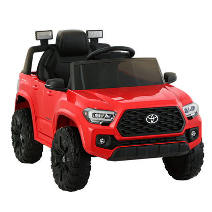 Kids Electric Ride On Car Toyota Tacoma Off Road Jeep Toy Cars Remote 12V Red - Cosy Abode