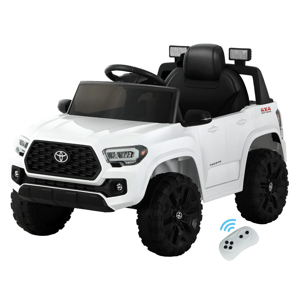 Kids Electric Ride On Car Toyota Tacoma Off Road Jeep Toy Cars Remote 12V Whte - Cosy Abode