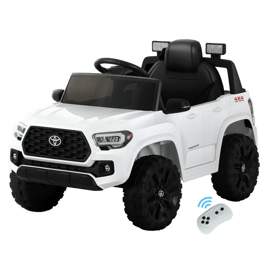 Kids Electric Ride On Car Toyota Tacoma Off Road Jeep Toy Cars Remote 12V Whte - Cosy Abode
