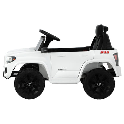 Kids Electric Ride On Car Toyota Tacoma Off Road Jeep Toy Cars Remote 12V Whte - Cosy Abode