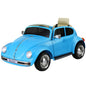 Kids Ride On Car Licensed Volkswagen Beetle Electric Toys Horn Remote 6V Blue - Cosy Abode
