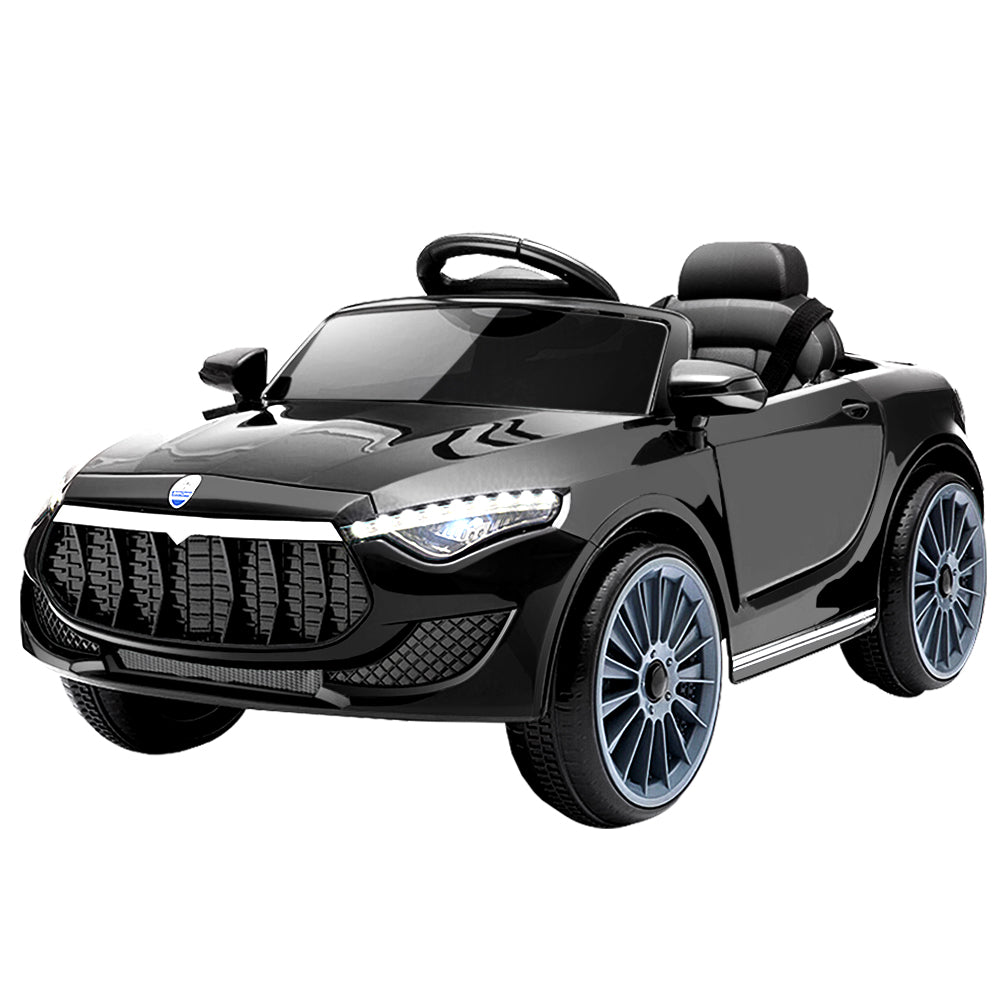 Rigo Kids Electric Ride On Car Toys Cars Horn Music Remote Control 12V Black - Cosy Abode