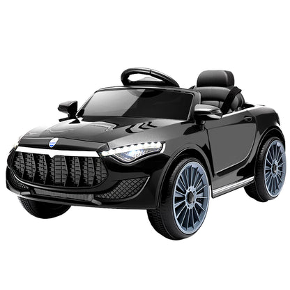 Rigo Kids Electric Ride On Car Toys Cars Horn Music Remote Control 12V Black - Cosy Abode