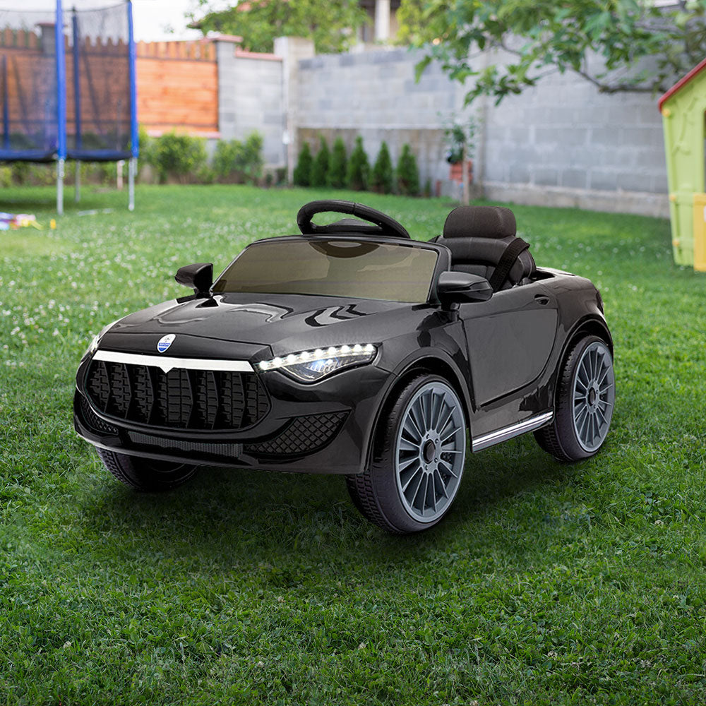 Rigo Kids Electric Ride On Car Toys Cars Horn Music Remote Control 12V Black - Cosy Abode