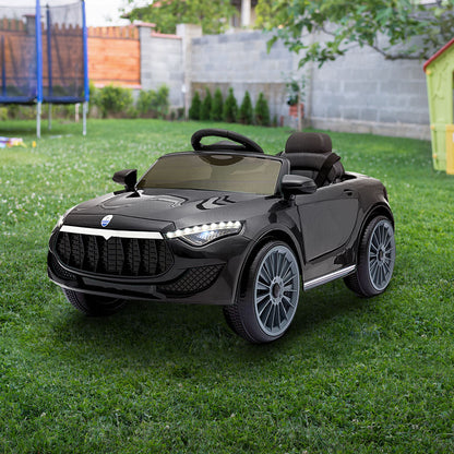 Rigo Kids Electric Ride On Car Toys Cars Horn Music Remote Control 12V Black - Cosy Abode