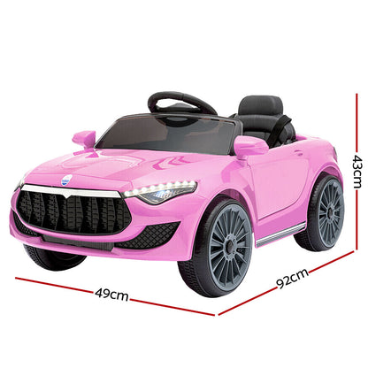 Rigo Kids Electric Ride On Car Toys Cars Headlight Music Remote Control 12V Pink - Cosy Abode