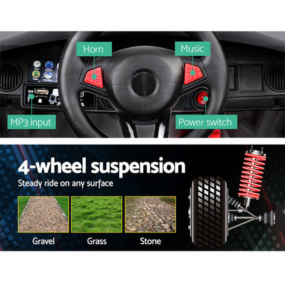 Rigo Kids Electric Ride On Car Toys Cars Headlight Music Remote Control 12V Pink - Cosy Abode