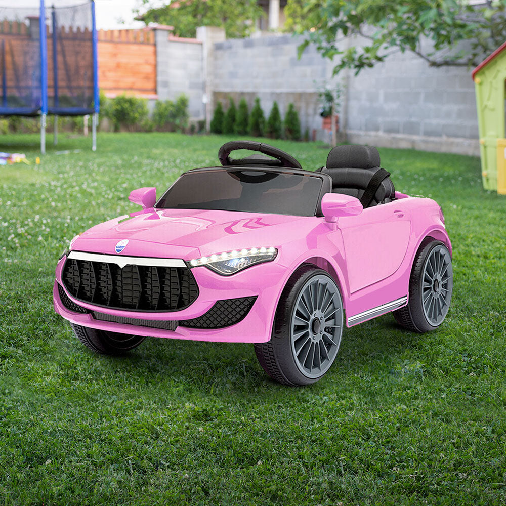 Rigo Kids Electric Ride On Car Toys Cars Headlight Music Remote Control 12V Pink - Cosy Abode