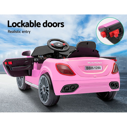 Rigo Kids Electric Ride On Car Toys Cars Headlight Music Remote Control 12V Pink - Cosy Abode