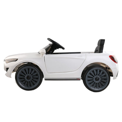 Rigo Kids Electric Ride On Car Cars Music Headlight Remote Control 12V White - Cosy Abode