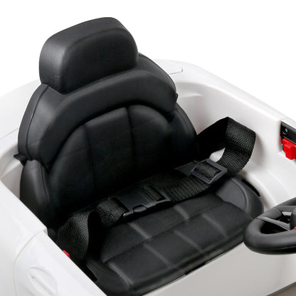 Rigo Kids Electric Ride On Car Cars Music Headlight Remote Control 12V White - Cosy Abode