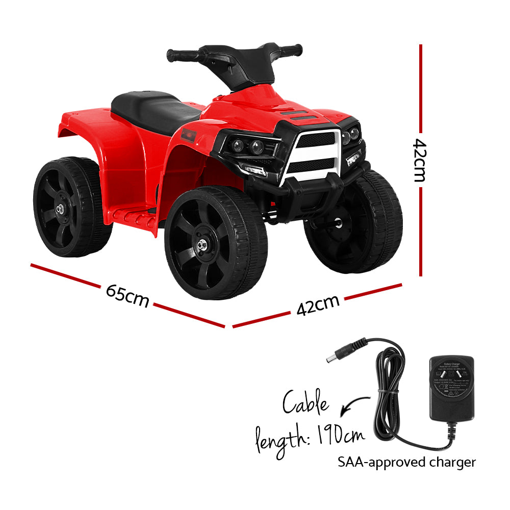 Rigo Kids Ride On ATV Quad Motorbike Car 4 Wheeler Electric Toys Battery Red - Cosy Abode