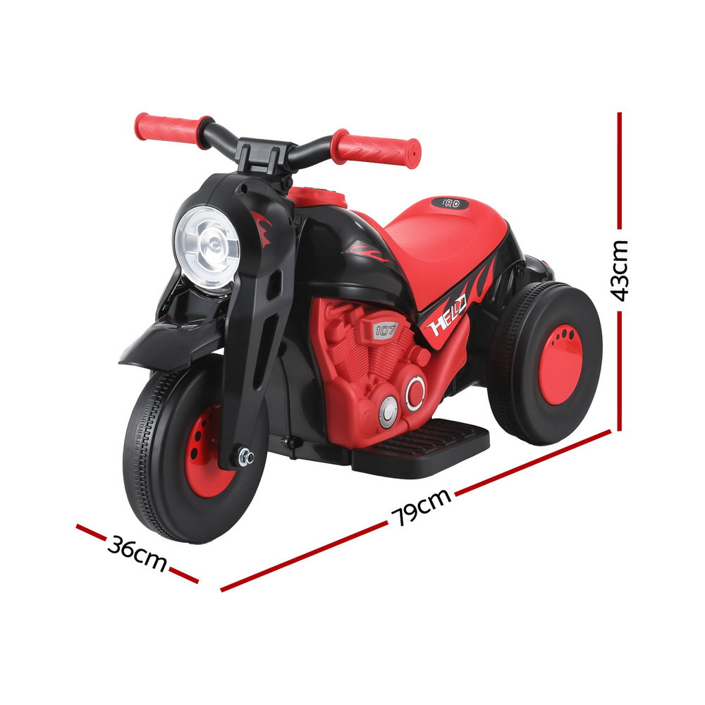 Rigo Kids Electric Ride On Motorcycle with Bubble Maker 6V - Red - Cosy Abode