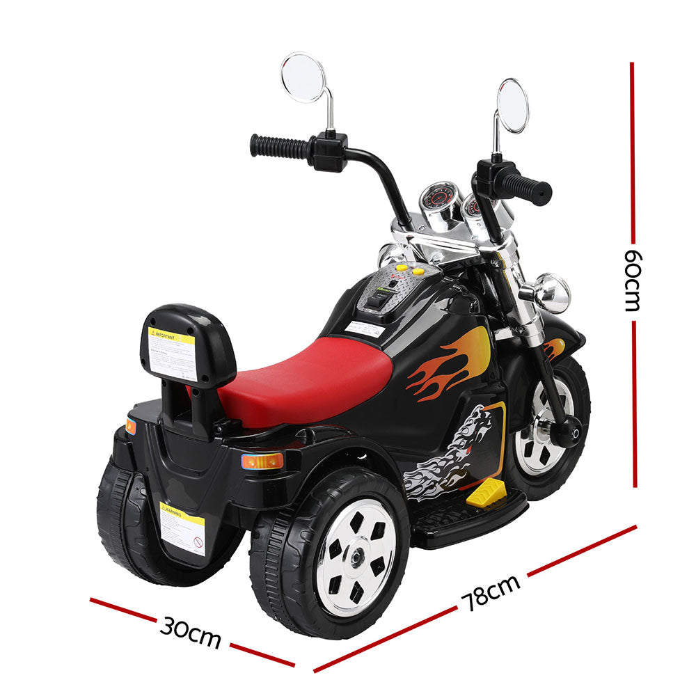 Rigo Kids Electric Ride On Motorcycle with Horn & Music 6V - Black - Cosy Abode