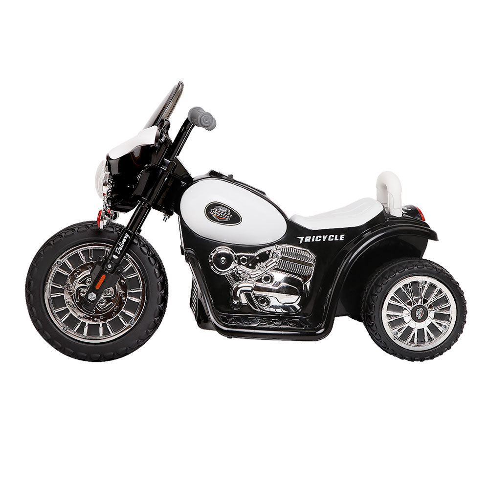 Rigo Kids Electric Ride On Police Road Patrol Motorcycle Harley-Inspired 6V Black - Cosy Abode