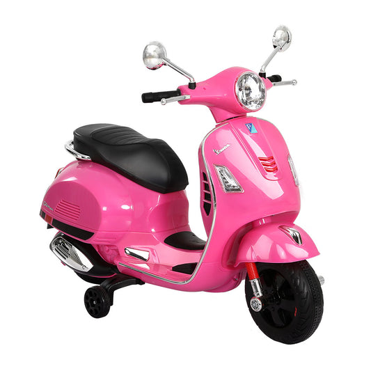 Kids Electric Ride On Motorcycle Vespa Licensed GTS Pink - Cosy Abode